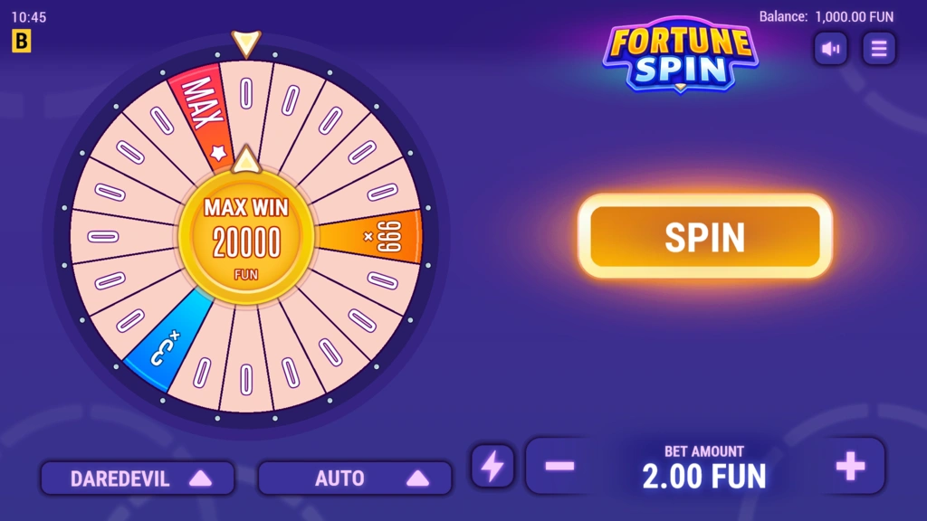 Fortune Spin - Landing Page